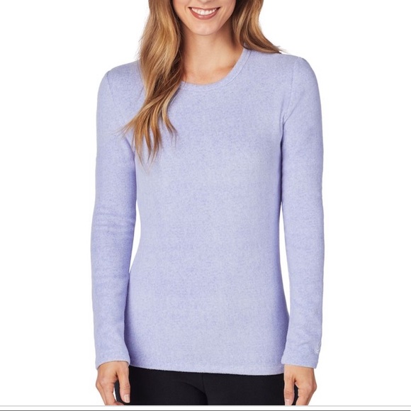 women's cuddl duds fleecewear crewneck top